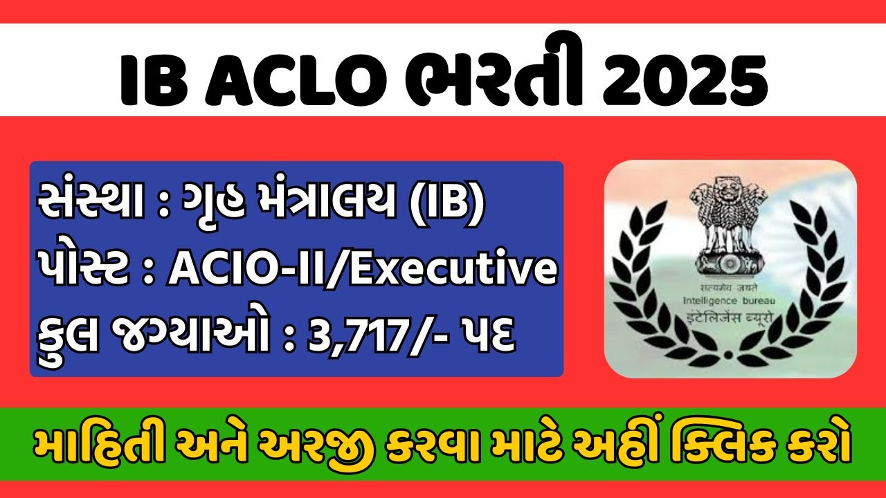 IB ACLO Recruitment 2025